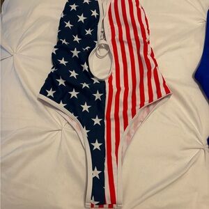 American Flag One-Piece Swimsuit
